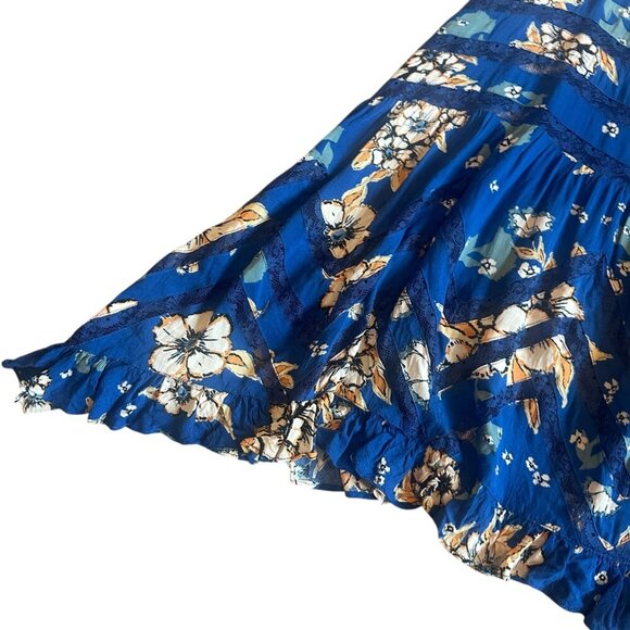 Intimately Free People Blue Floral Sleeveless Tunic Mini Dress Size XS Women's - Picture 5 of 11